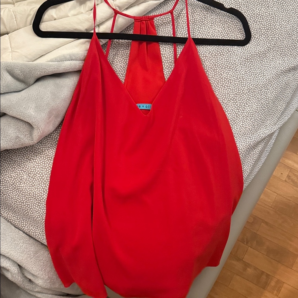 Alice + Olivia Vibrant Red Top